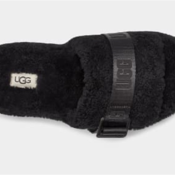 NIB Ugg Fluffita Platform Slides Black Sz 7 - Picture 5 of 8
